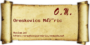 Oreskovics Móric névjegykártya